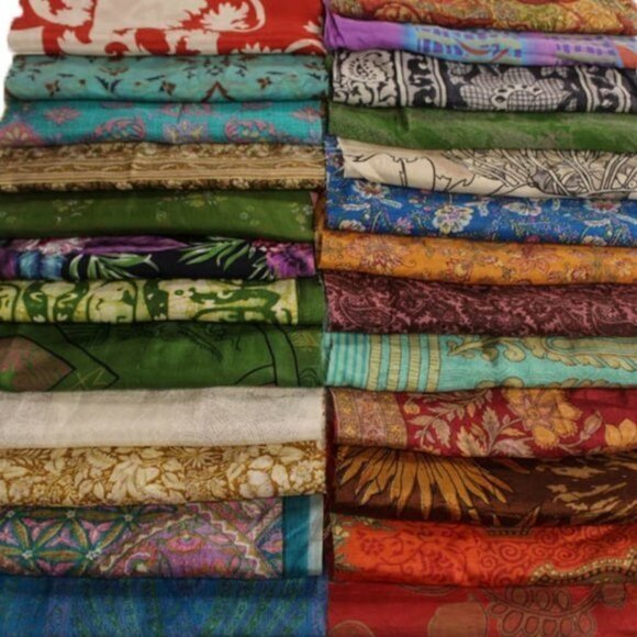 Artisan Cuff Crafted Wire Work w/Upcycled Sari Wrapped Beads NWT Sustainable - Picture 8 of 9